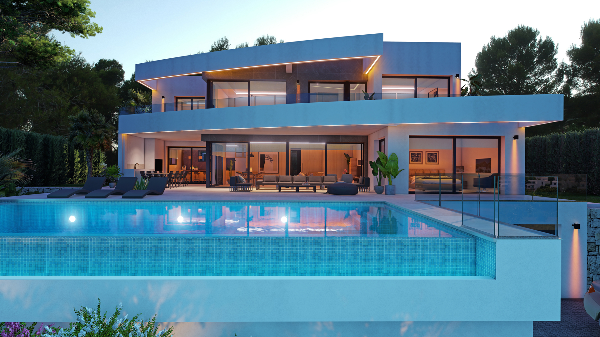 Exclusiva villa en construcción con vistas al mar en Moraira