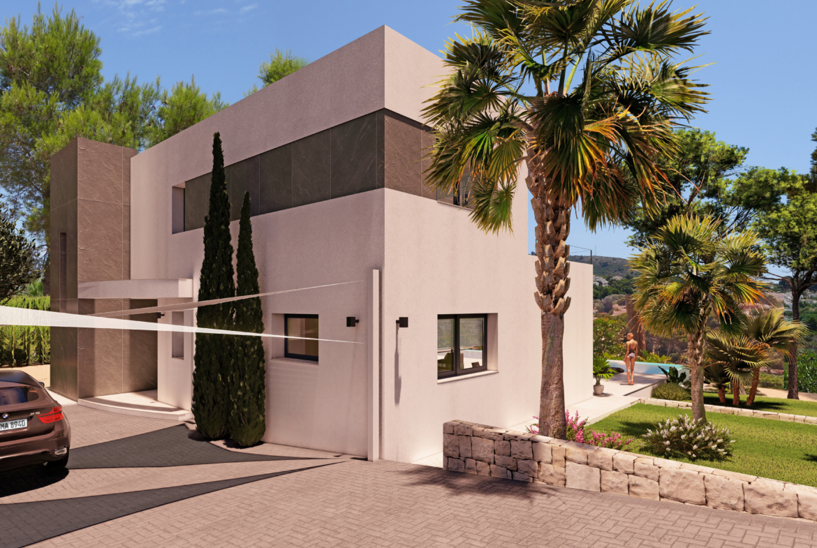 Exclusiva villa en construcción con vistas al mar en Moraira