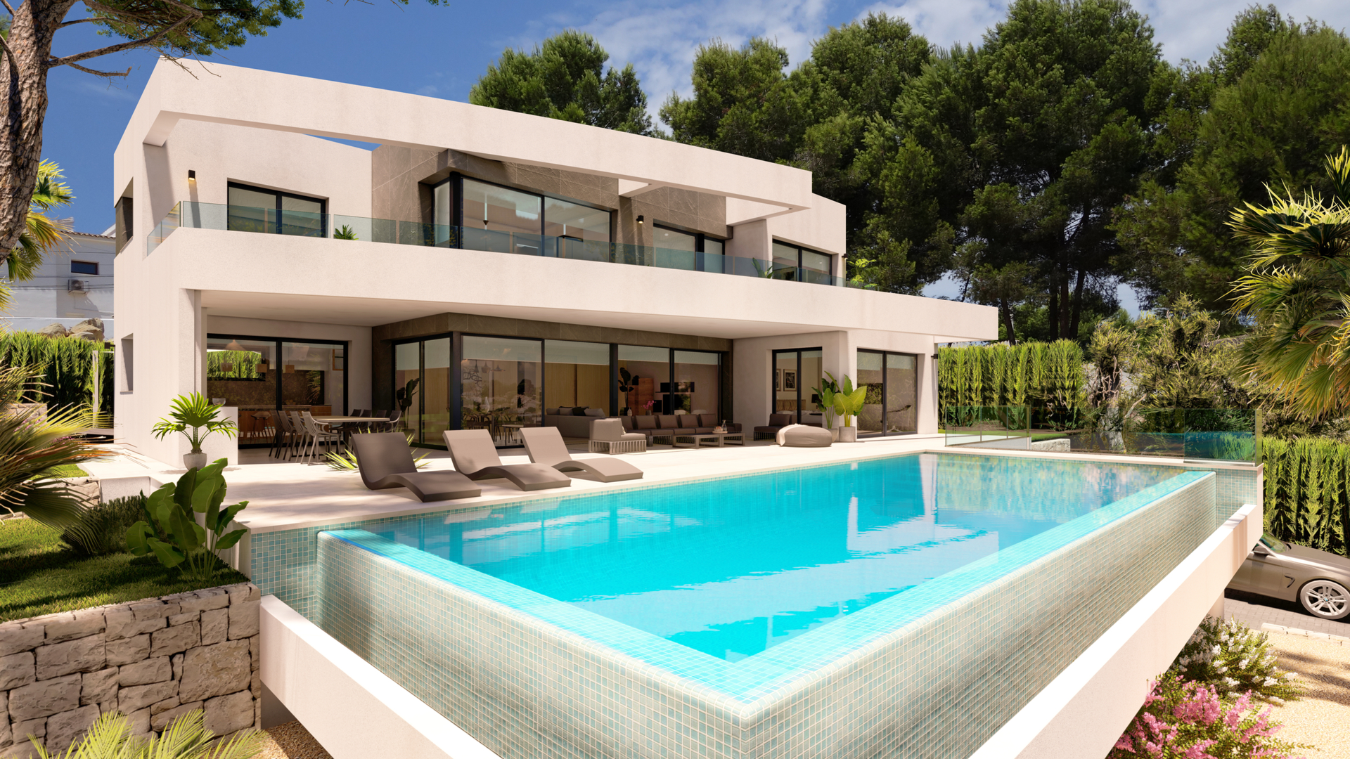 Exclusiva villa en construcción con vistas al mar en Moraira