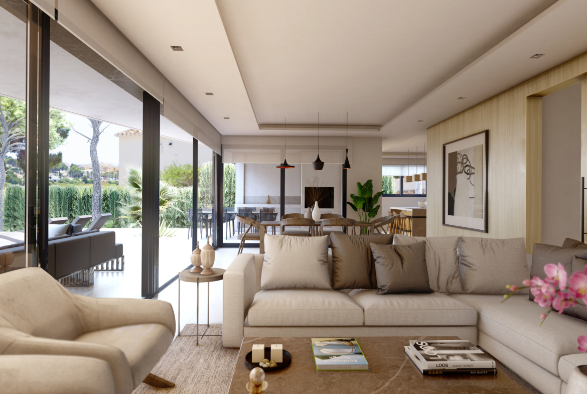 Exclusiva villa en construcción con vistas al mar en Moraira