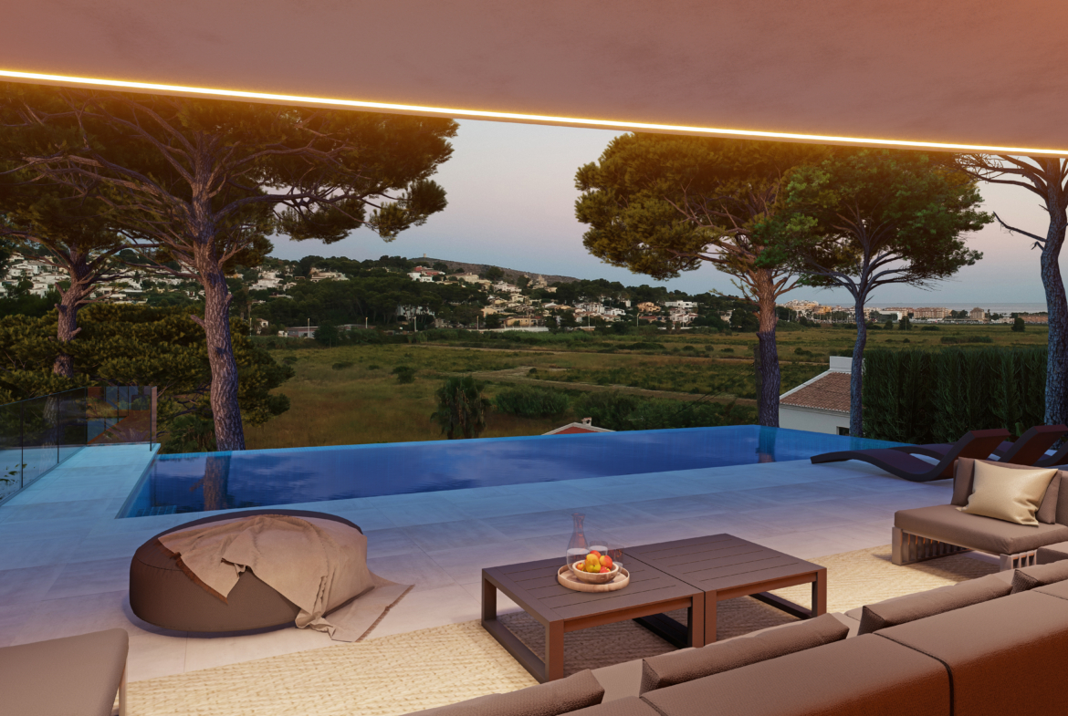 Exclusiva villa en construcción con vistas al mar en Moraira