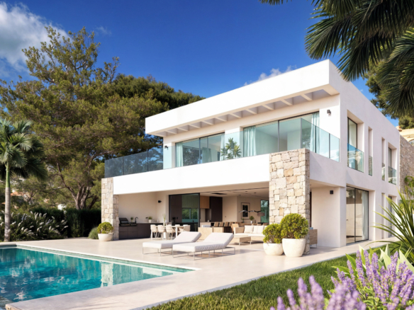 Espectacular villa de diseño con vistas al mar en Moraira