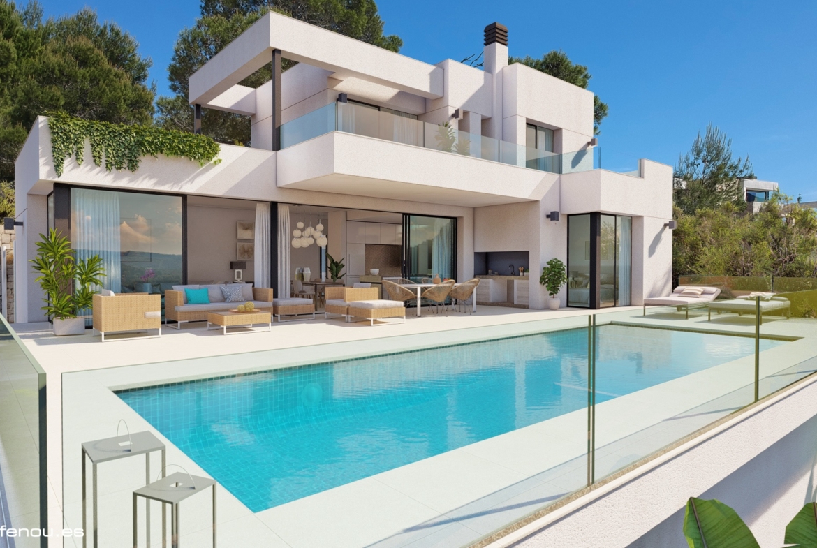 Exclusiva villa llave en mano con vistas panorámicas a Calpe